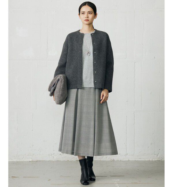 自由区「ラメブークレ アウター」|カーディガン|