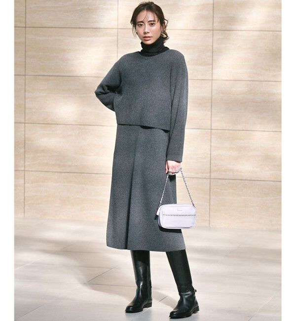 23区「【洗える】レイヤードニットツイン ワンピース」|ワンピース|