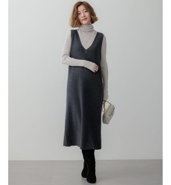 23区「【洗える】レイヤードニットツイン ワンピース」|ワンピース|