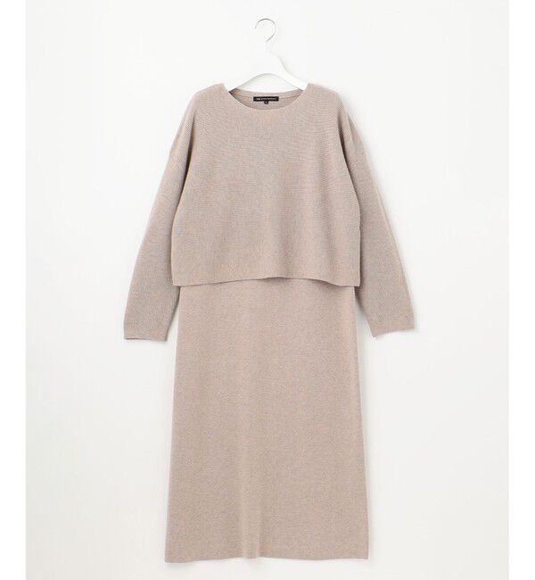 23区「【洗える】レイヤードニットツイン ワンピース」|ワンピース|