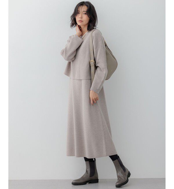 23区「【洗える】レイヤードニットツイン ワンピース」|ワンピース|