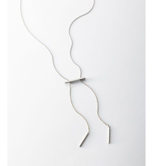 23区「バー スライド ラリエット ネックレス」|ネックレス|シルバー系