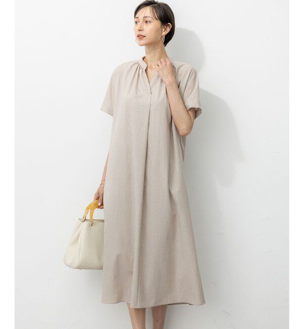 23区「【洗える】トリアセスラブストレッチ ワンピース」|ワンピース|
