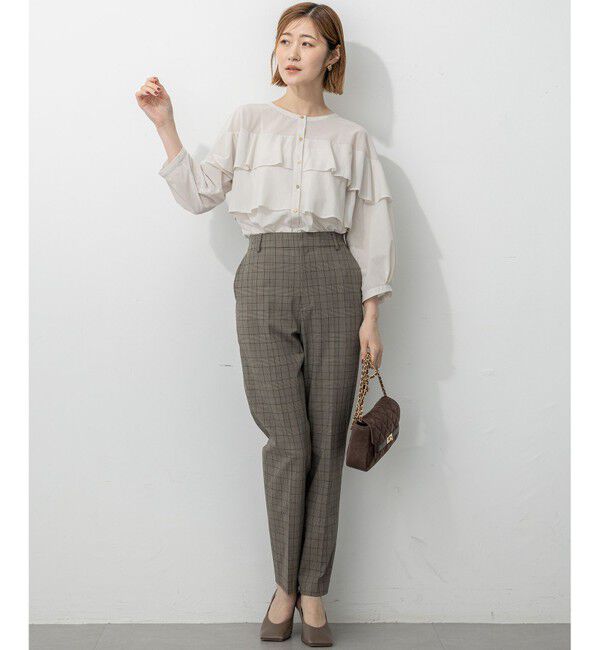 23区「【Oggi9月号掲載/洗える】クリアトリコットジャージー フリルデザイン カットソー」|Tシャツ・カットソー|