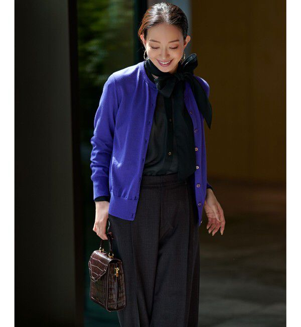 23区「【洗える】サステナブルウール ベーシック カーディガン」|カーディガン|