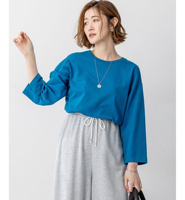 23区「【SLOW/一部店舗限定】MVSコットン チュニック シンプルTEE」|Tシャツ・カットソー|ダルブルー系