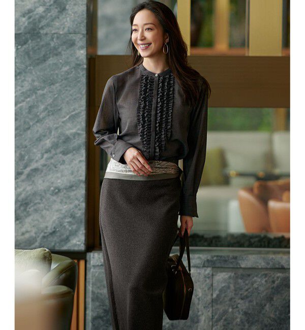 23区「Erica ペイズリー柄 ダイヤ スカーフ」|バンダナ・スカーフ|