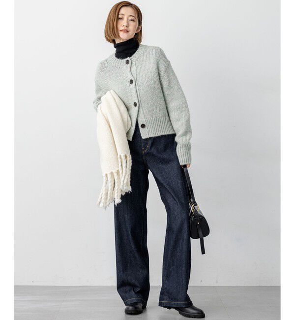 23区「【見上愛さん着用/STORY掲載】ブラッシュドエアーウール ニット マフラー」|その他|