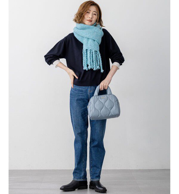 23区「【見上愛さん着用/STORY掲載】ブラッシュドエアーウール ニット マフラー」|その他|