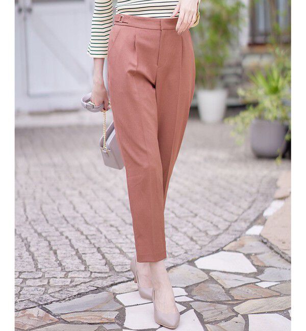 ANY SIS「【洗える】サイドバックルタックテーパード パンツ」|その他|ｱﾌﾟﾘｺｯ