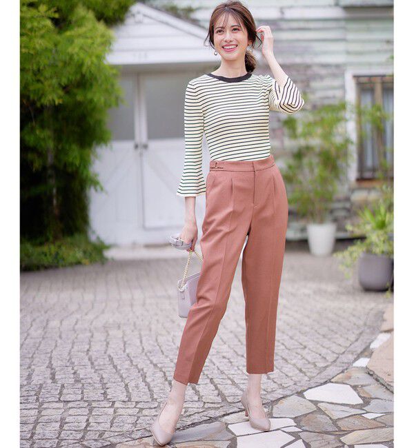 ANY SIS「【洗える】サイドバックルタックテーパード パンツ」|その他|