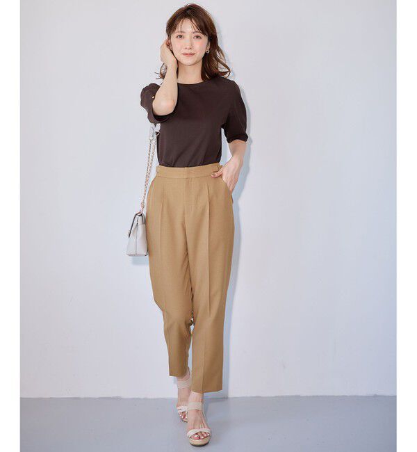 ANY SIS「【洗える】サイドバックルタックテーパード パンツ」|その他|