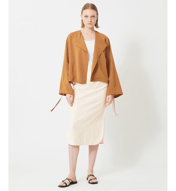 BEIGE,「ZINNIA / ノーカラーブルゾン」|ノーカラージャケット|