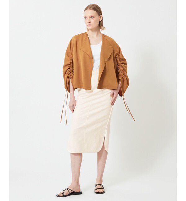 BEIGE,「ZINNIA / ノーカラーブルゾン」|ノーカラージャケット|