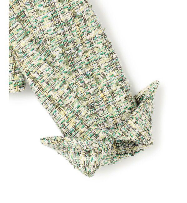 BEIGE,「TEASEL / ノーカラーツイードショートジャケット」|ノーカラージャケット|