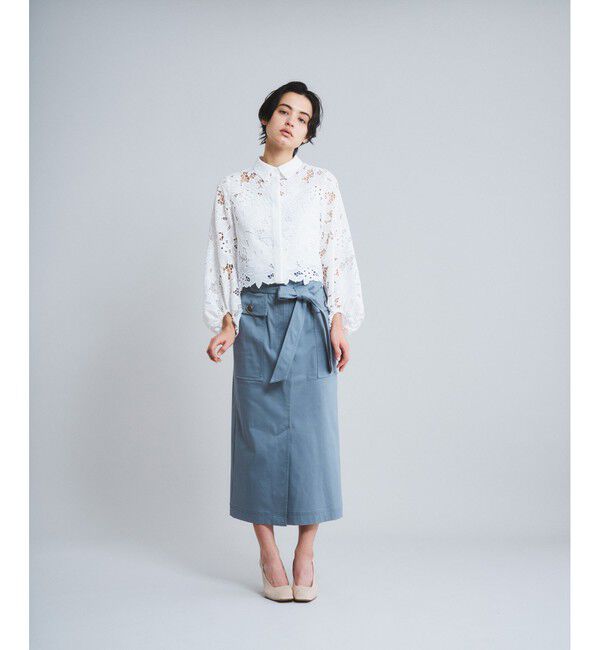  「ワークタイトスカート」|スカート|サックス