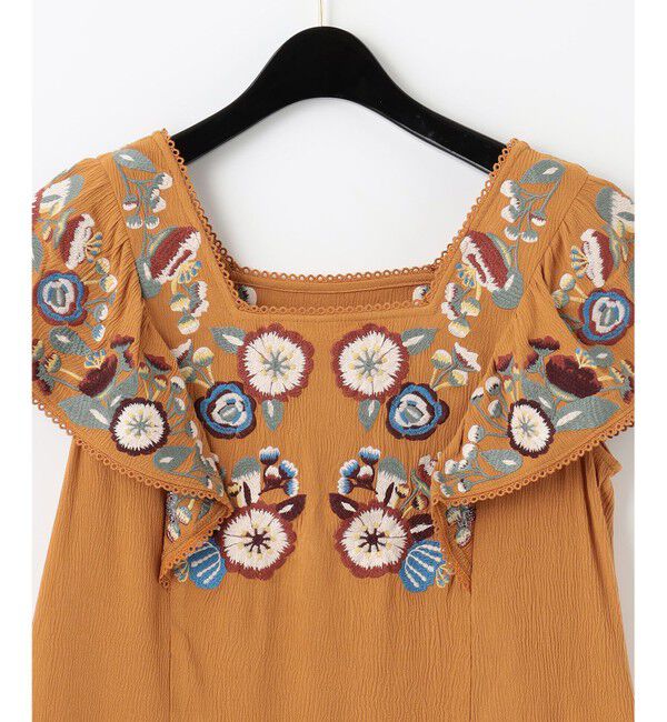 GRACE CONTINENTAL「エンブロイダリーフリルトップ」|シャツ・ブラウス|