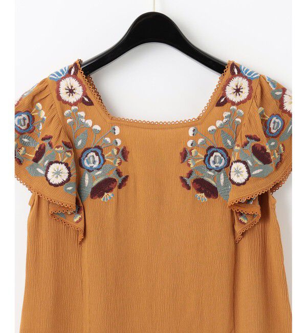 GRACE CONTINENTAL「エンブロイダリーフリルトップ」|シャツ・ブラウス|