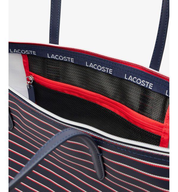 LACOSTE「L.12.12コンセプトシーズナル ボーダーラージトートバッグ」|トートバッグ|