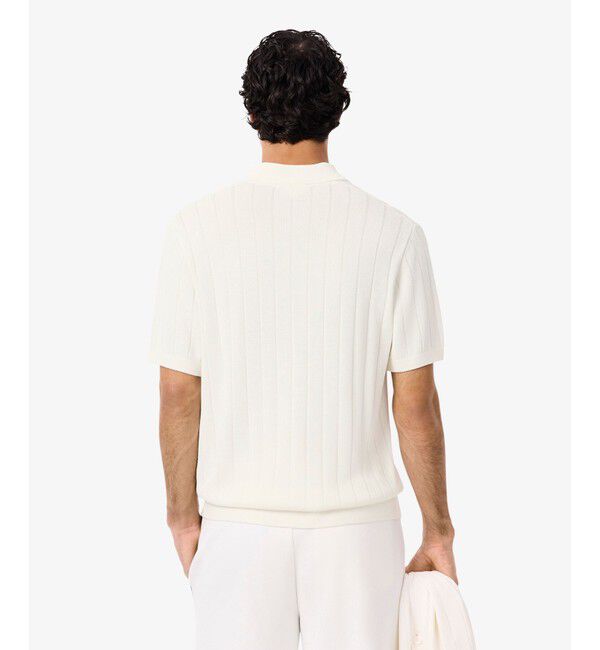 LACOSTE「ハイゲージリブニットポロシャツ」|ニット・セーター|