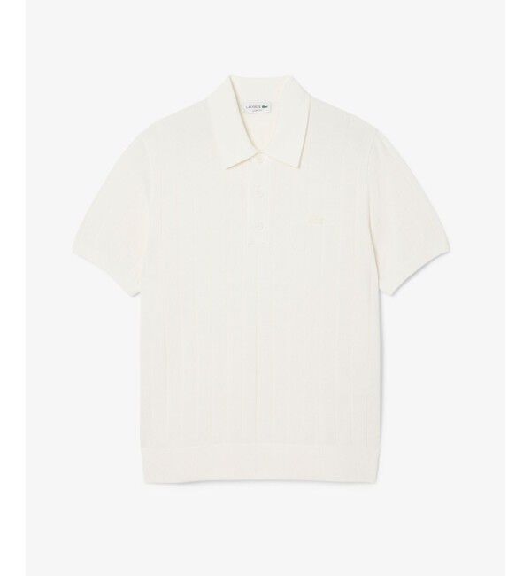 LACOSTE「ハイゲージリブニットポロシャツ」|ニット・セーター|