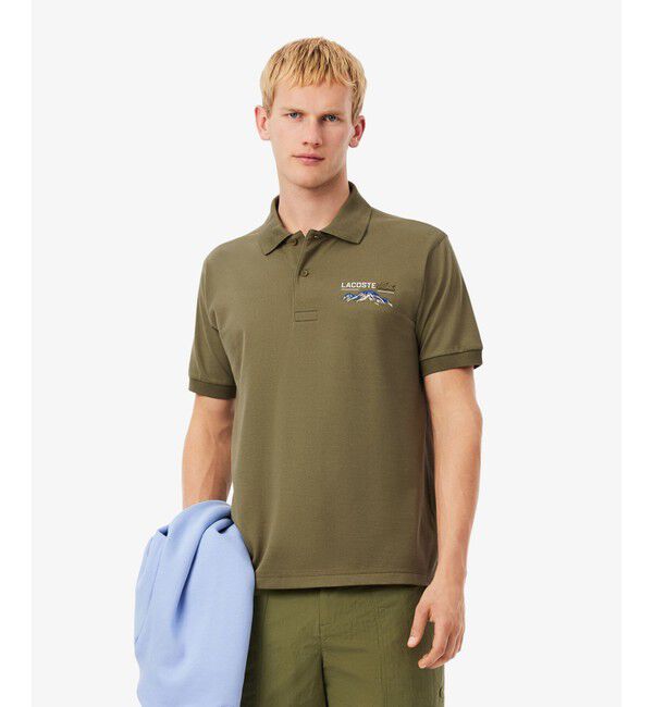 LACOSTE「マウンテンステッチポロシャツ」|ポロシャツ|オリーブ