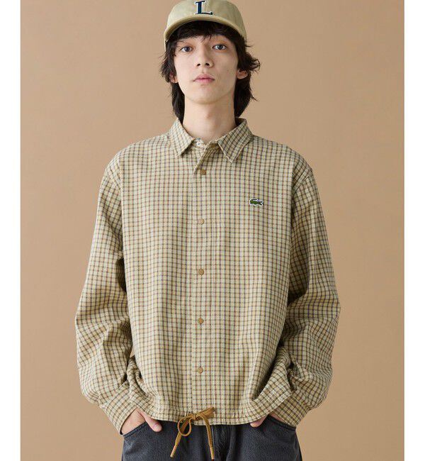 LACOSTE「オーバーサイズフィットチェックフランネルシャツ」|シャツ・ブラウス|