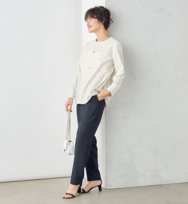 NOLLEY'S「《セットアップ対応》ツイル バーズアイペプラムブラウス」|シャツ・ブラウス|