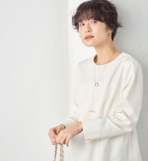 NOLLEY'S「《セットアップ対応》ツイル バーズアイペプラムブラウス」|シャツ・ブラウス|