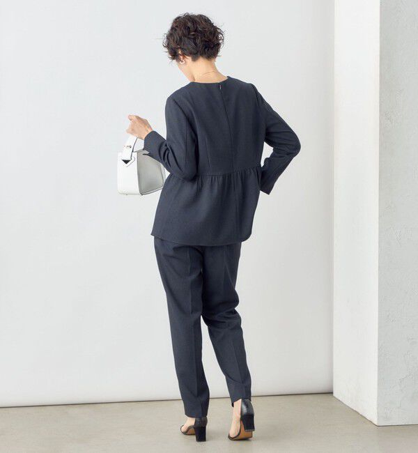 NOLLEY'S「《セットアップ対応》ツイル バーズアイペプラムブラウス」|シャツ・ブラウス|