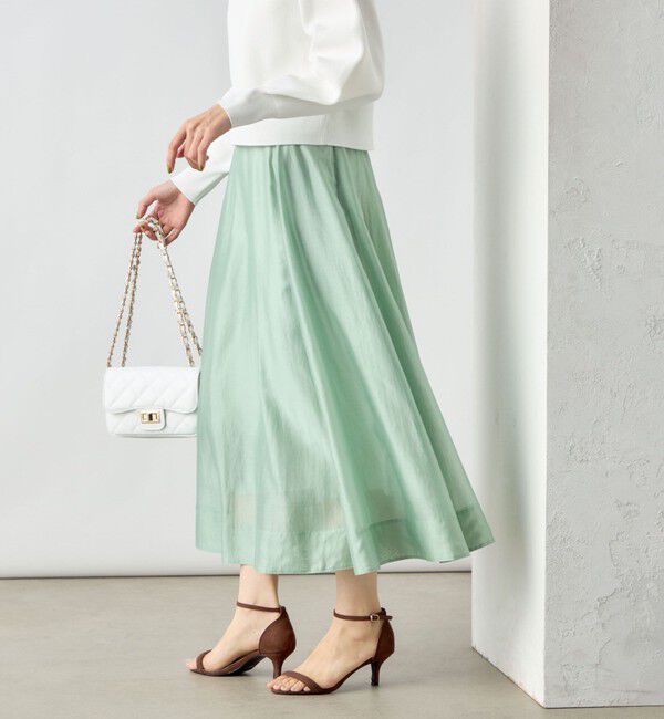 NOLLEY'S sophi「《セットアップ対応》シアーローンフレアスカート」|フレア|