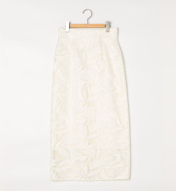 NOLLEY'S sophi「ウォッシャブルレザーカット刺繍タイトスカート」|タイト|