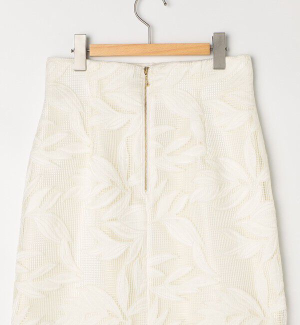 NOLLEY'S sophi「ウォッシャブルレザーカット刺繍タイトスカート」|タイト|