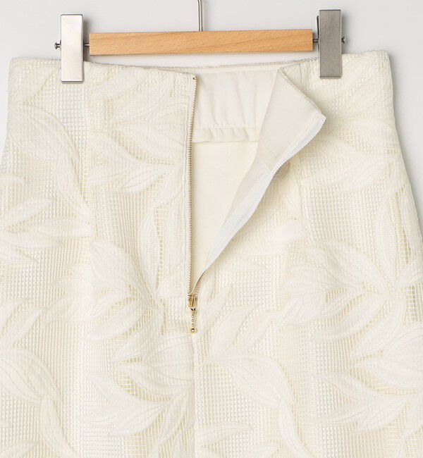 NOLLEY'S sophi「ウォッシャブルレザーカット刺繍タイトスカート」|タイト|