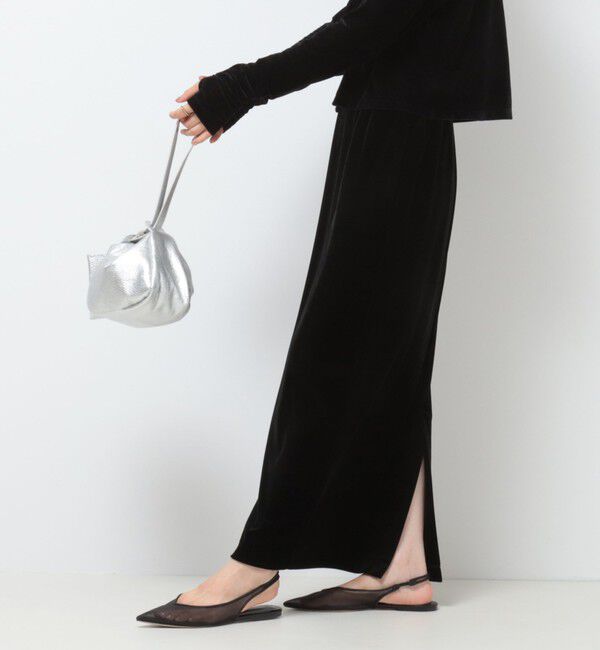 NOLLEY'S「ウォッシャブルベロアセミタイトスカート」|タイト|