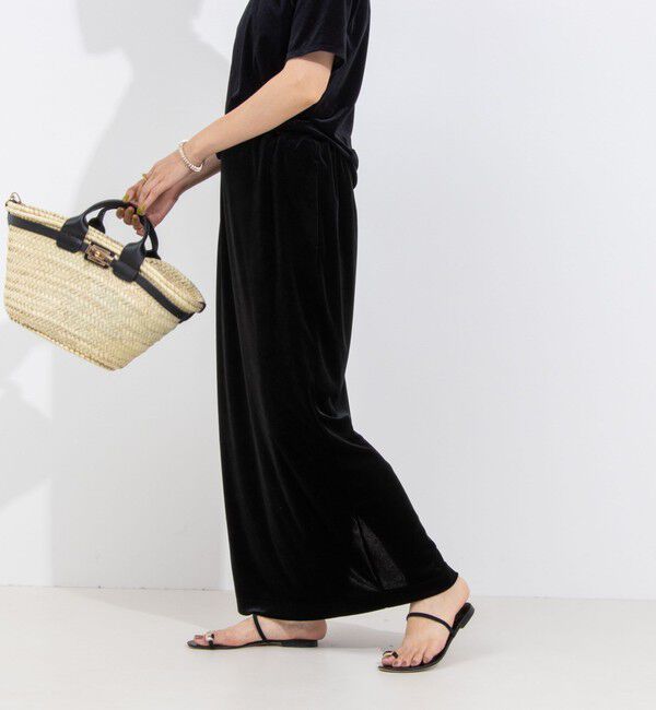 NOLLEY'S「ウォッシャブルベロアセミタイトスカート」|タイト|