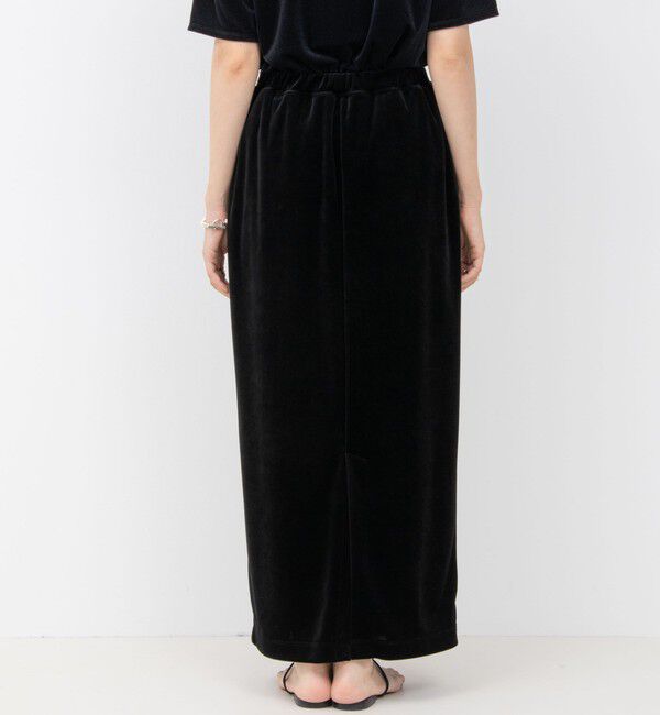 NOLLEY'S「ウォッシャブルベロアセミタイトスカート」|タイト|