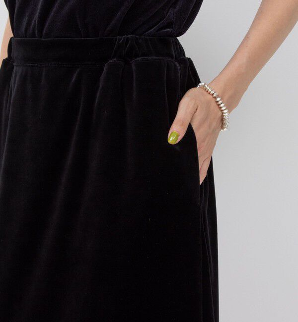 NOLLEY'S「ウォッシャブルベロアセミタイトスカート」|タイト|