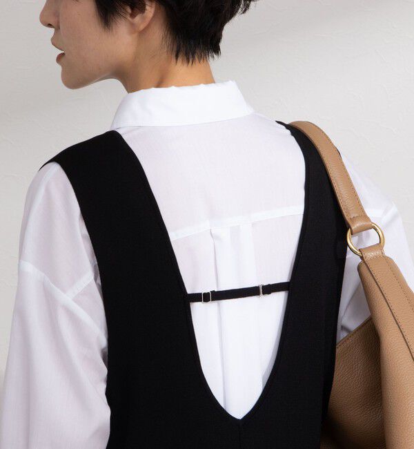 NOLLEY'S「《手洗い可能》Vネックミラノリブジャンパースカート」|ワンピース|