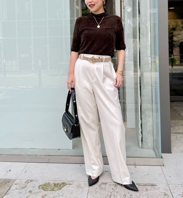 NOLLEY'S「ウォッシャブルウール調愛されイージーワイドパンツ」|その他|