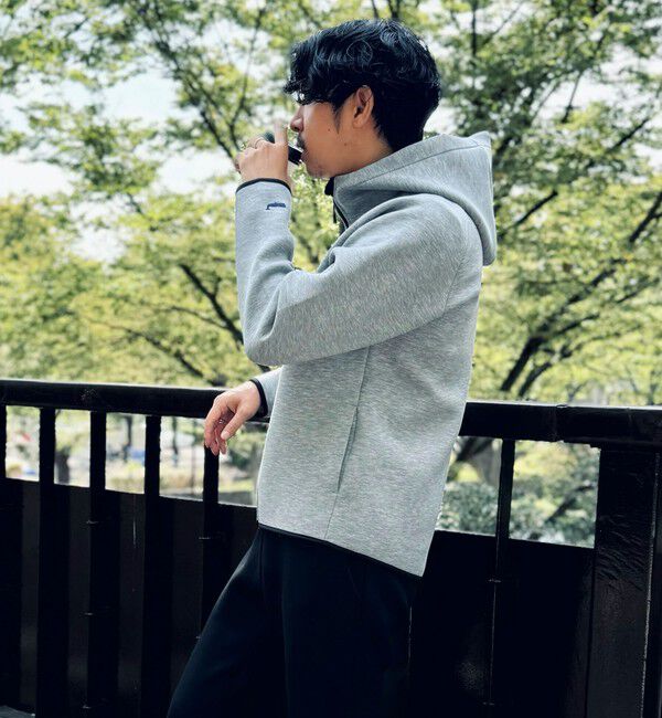 NOLLEY'S goodman「クジラ刺繍 ダンボールニット ジップパーカー」|パーカー|