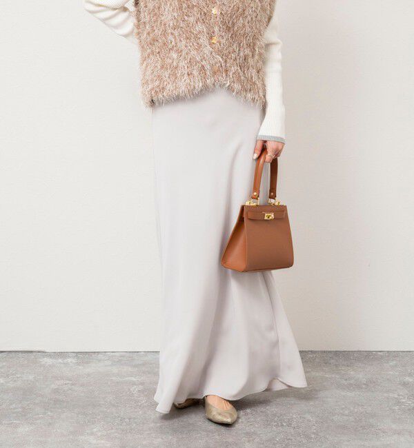 NOLLEY'S sophi「【追加】《オールシーズン対応》ウォッシャブルマットサテンナロースカート」|スカート|