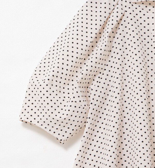 NOLLEY'S「サッカードット5分袖タックブラウス」|シャツ・ブラウス|