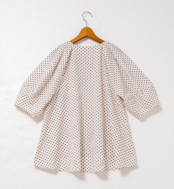 NOLLEY'S「サッカードット5分袖タックブラウス」|シャツ・ブラウス|