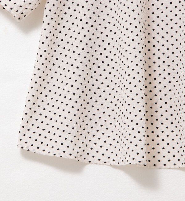 NOLLEY'S「サッカードット5分袖タックブラウス」|シャツ・ブラウス|