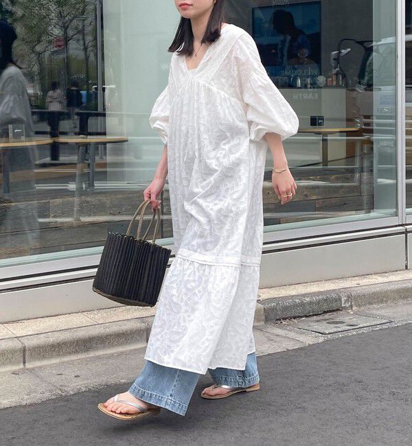 fredy emue「コットンジャガードワンピース」|ワンピース|オフホワイト