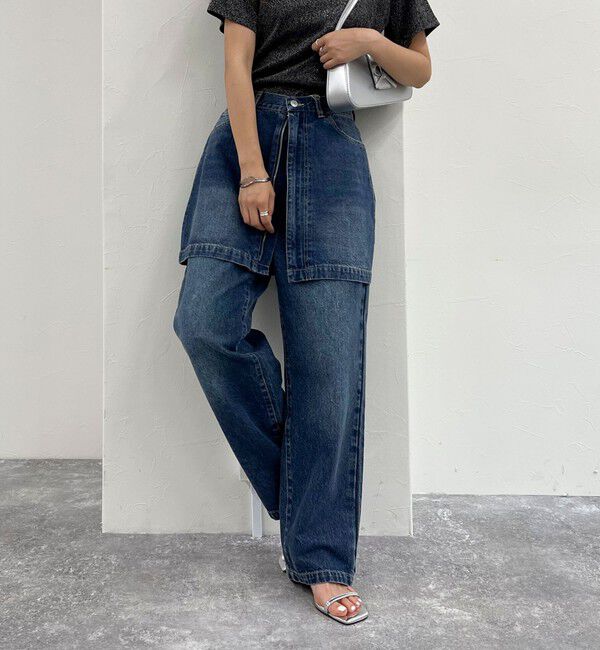 fredy emue「2WAYファスナー付きデニムミニスカート」|スカート|