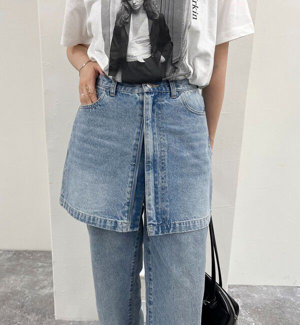 fredy emue「2WAYファスナー付きデニムミニスカート」|スカート|