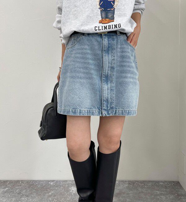 fredy emue「2WAYファスナー付きデニムミニスカート」|スカート|