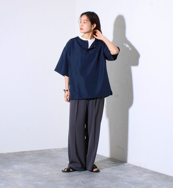 GLOSTER「【TAION/タイオン】別注 ミリタリー Ripstop ヘンリーネック 半袖Tシャツ ユニセックス」|Tシャツ・カットソー|